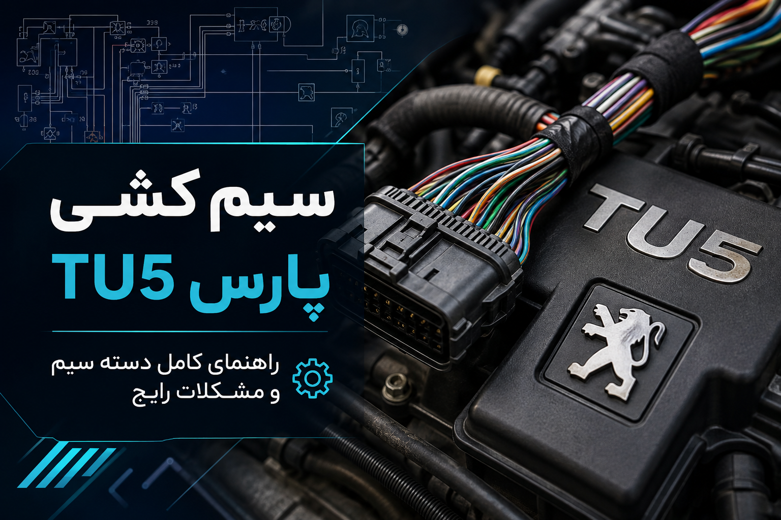 سیم کشی پارس TU5 و دسته سیم موتور پژو پارس
